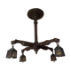 Gothic neo-gothic gargoyle chandelier 19th in carved wood lampshades day lanterns