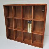 Vintage solid beech wood wall shelf