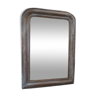 Miroir Louis Philippe blanc et or 90x65cm