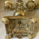 Pair of gilded bronze candlesticks in the Napoleon III style.