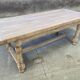 Large dining table monastery style raw natural oak