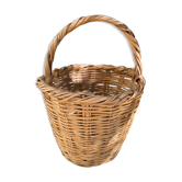 White wicker basket