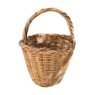 White wicker basket