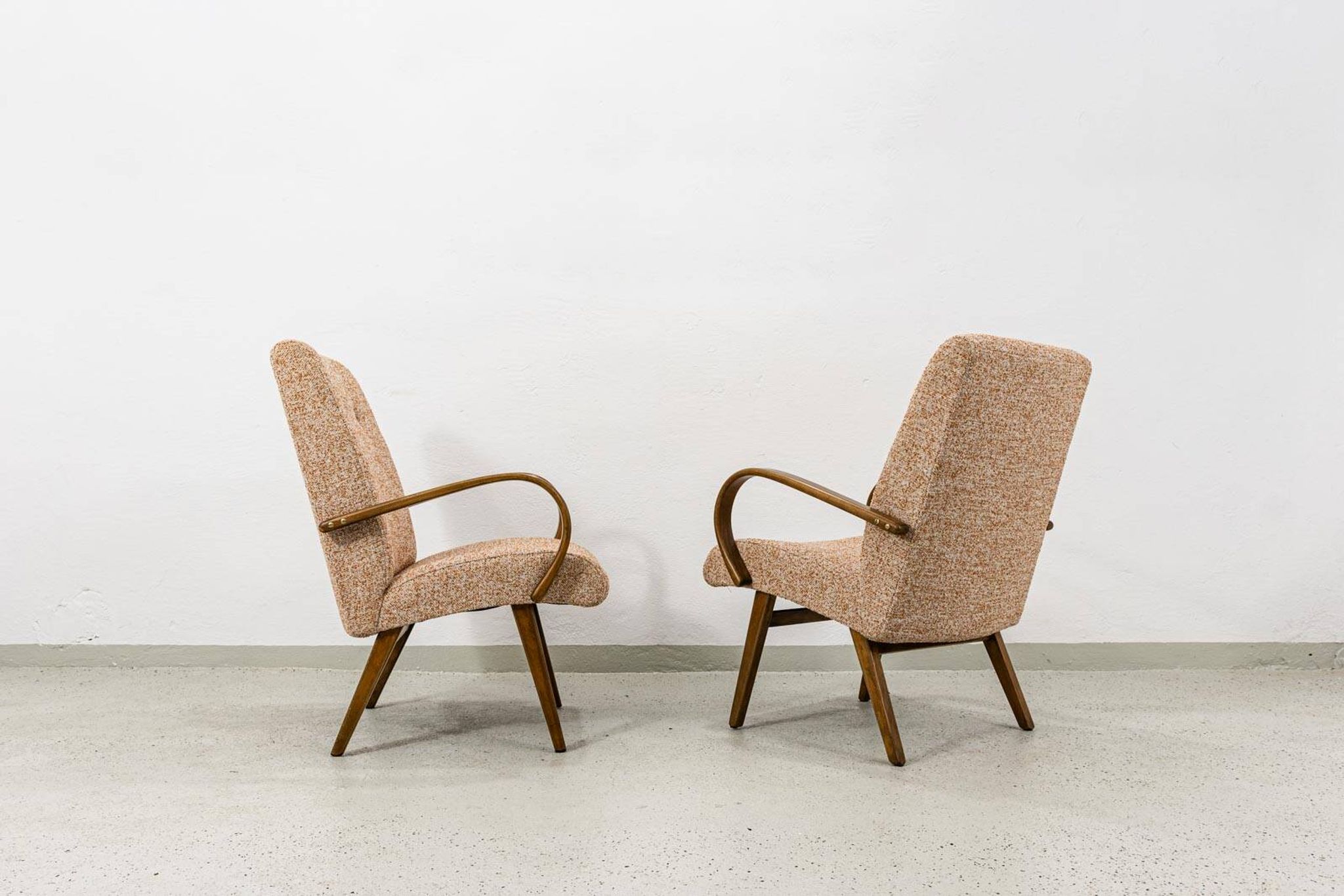 Vintage Armchairs, By J. Smidek For Ton, Czechoslovakia, 1960's, set of 2