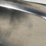 Large, long oval stainless steel platter by Rémy Letang