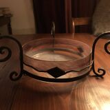 art deco centerpiece in glass paste old fruit bowl period 1930-1940