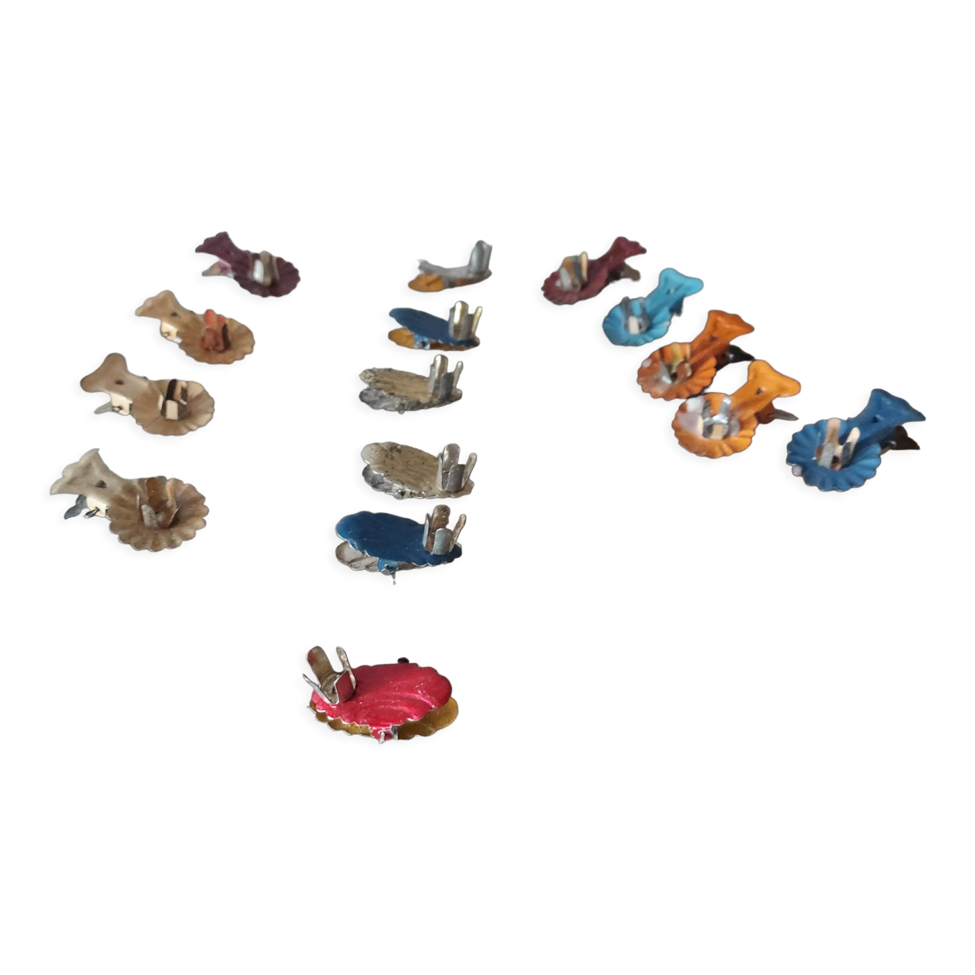 15 vintage clip-on candle holders