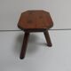 Antique oak milk stool