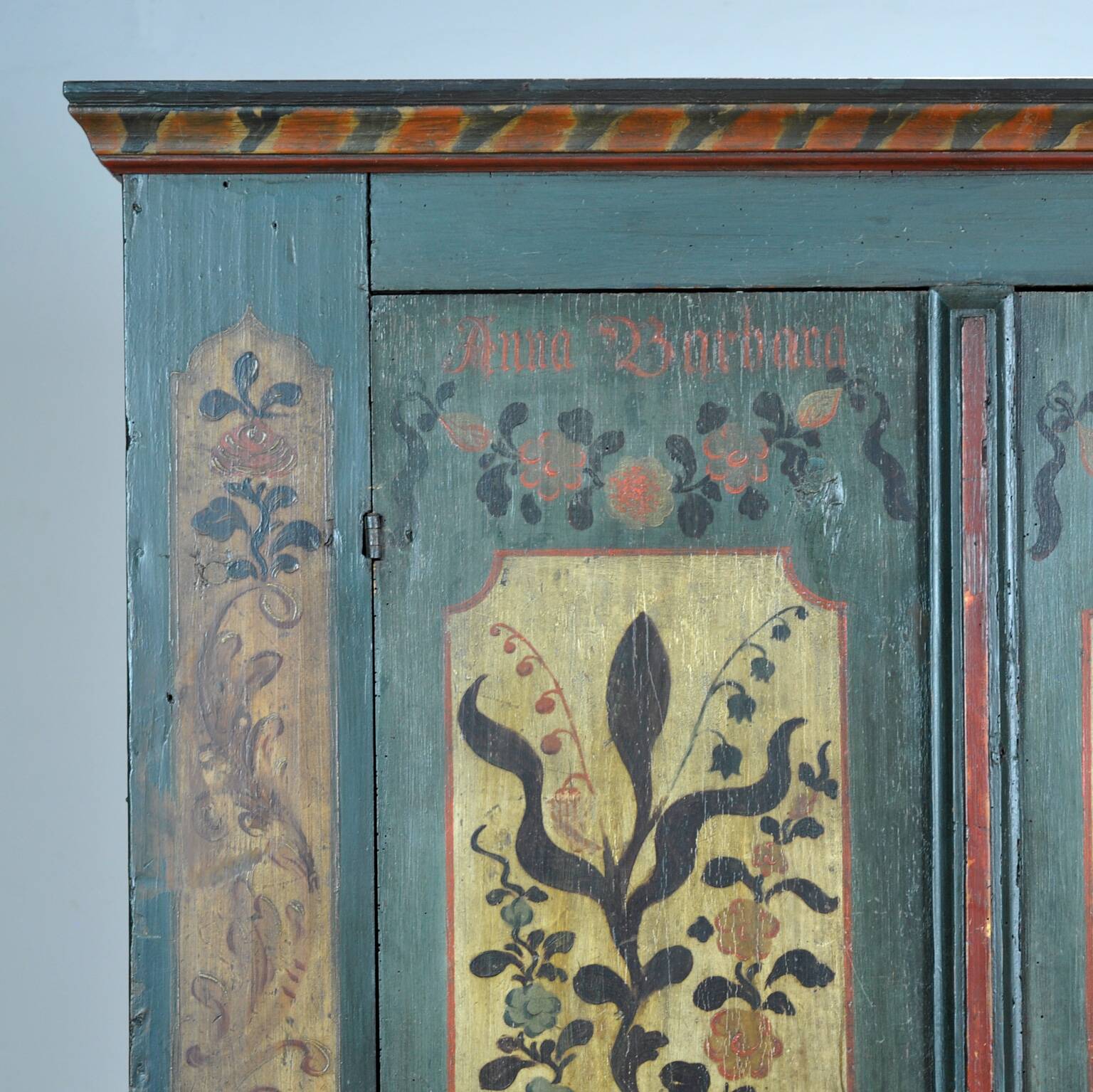 German folk art bridal armoire, 1809