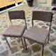 2 chaises 70 re-tapissées, années