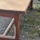 Solid wood farmhouse table with drawer