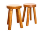 Rare pair of 4-legged stools by charlotte perriand & rene martin (meribel)