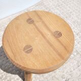 Low stool tripod raw wood