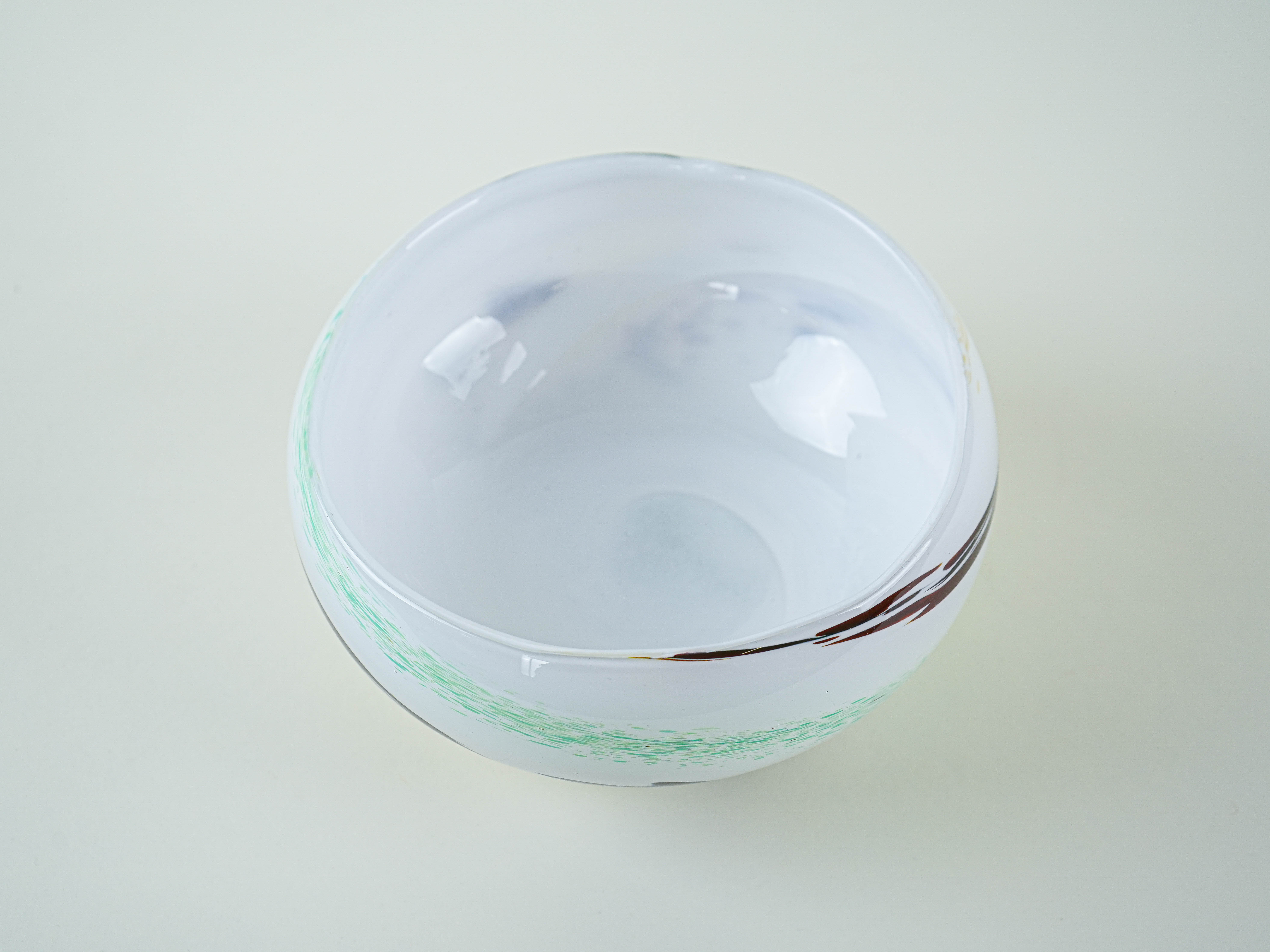 Glass bowl, Danish design, 1970s, made in Denmark
