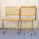 Pair of chairs cesca B32 marcel Breuer canned