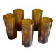 5 amber glasses