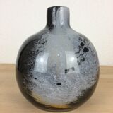 Vase boule polychrome en verre soufflé