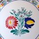 Vintage floral dish - Pornic earthenware factory