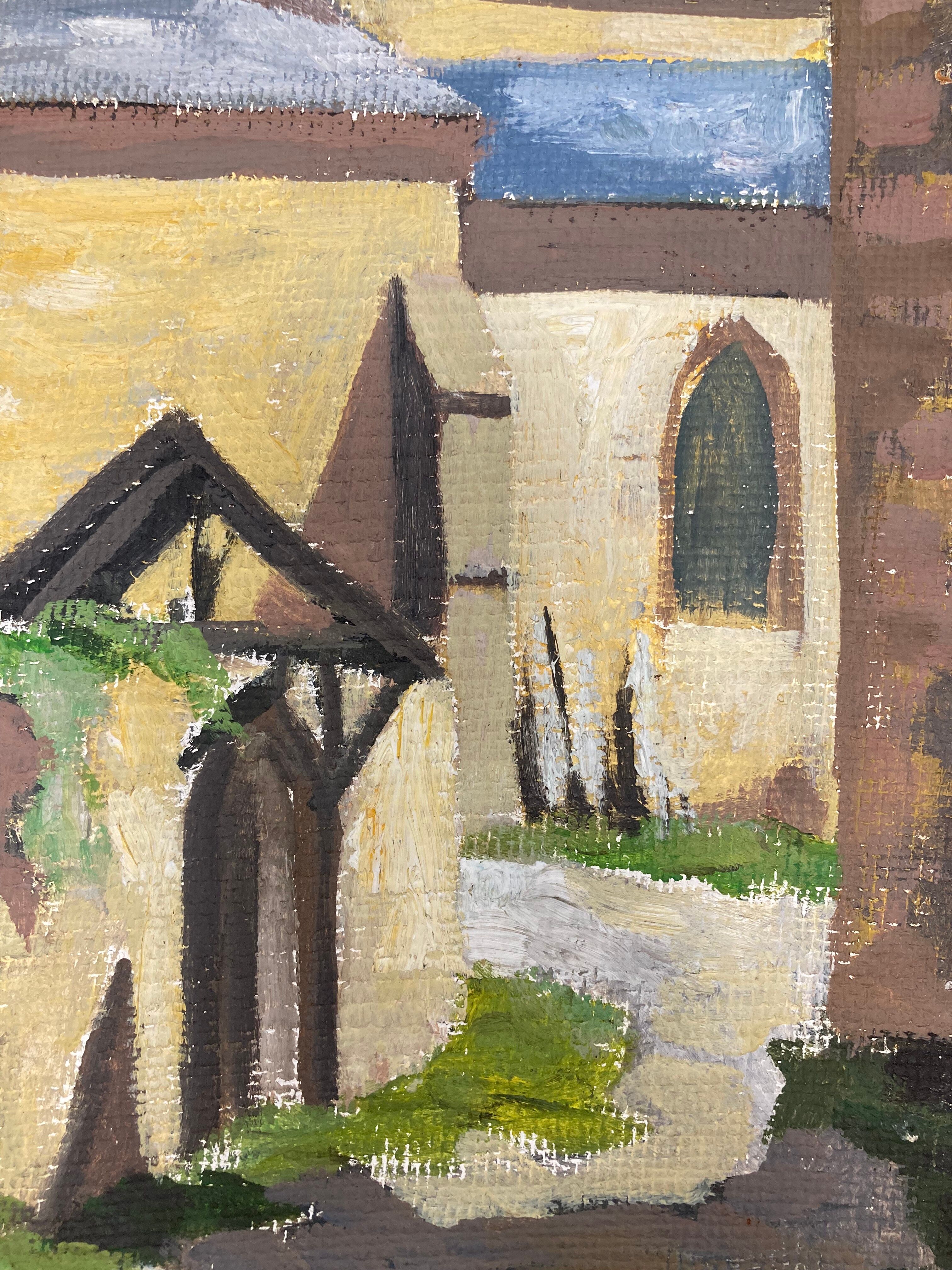 Oil on vintage panel