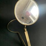 Miroir de table ajustable en laiton doré, 1950, France
