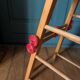 Doll high chair in wood – 1970s, foldable and on wheels
