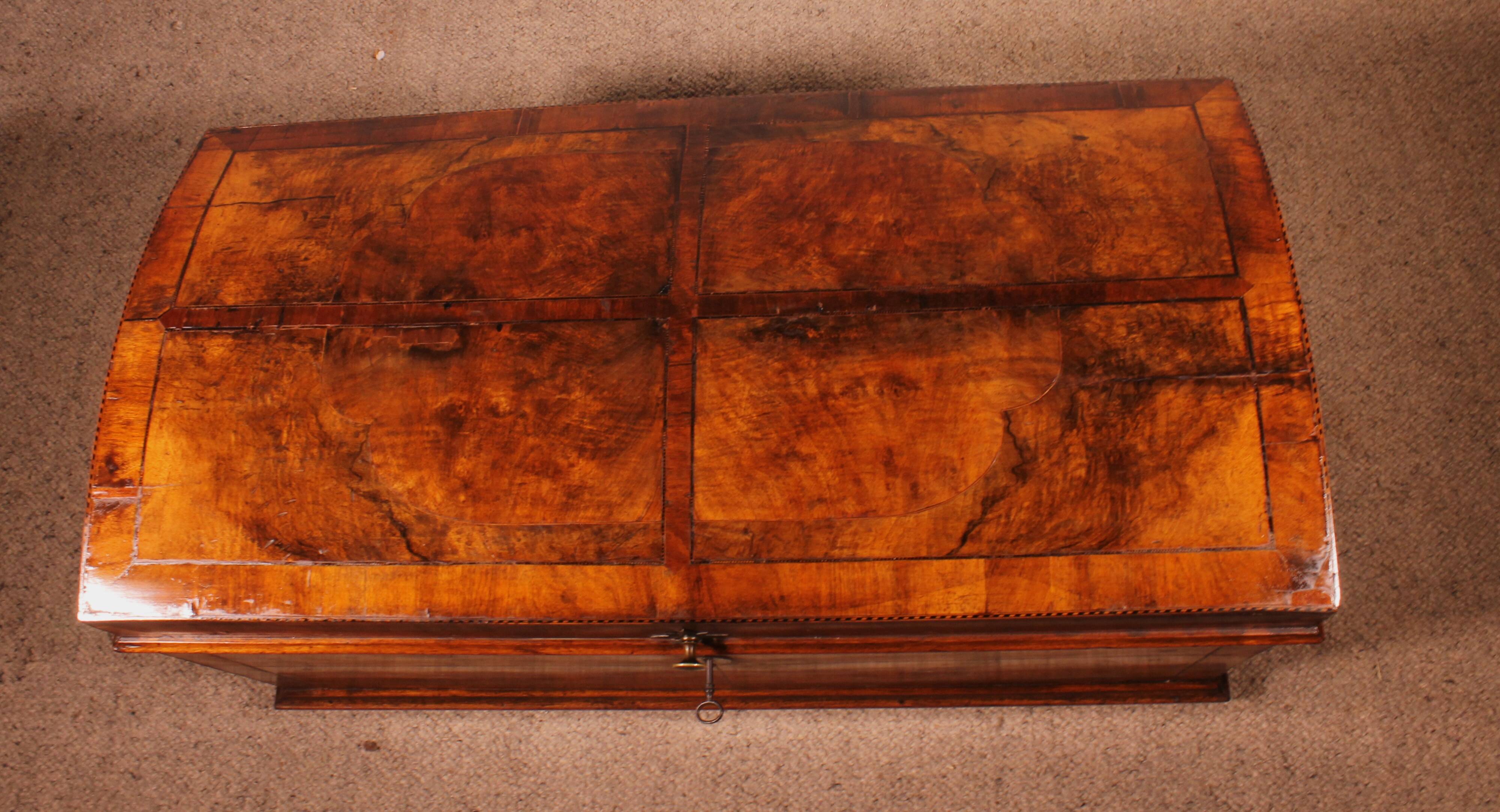 walnut and burl walnut chest - 18th century