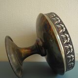 old silver-plated metal bowl cup shabby chic