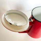 Cafetière émaillée rouge