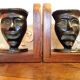 Serres livres bronze et bois art africain