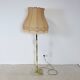 Vintage floor lamp with brass frame and onyx base
