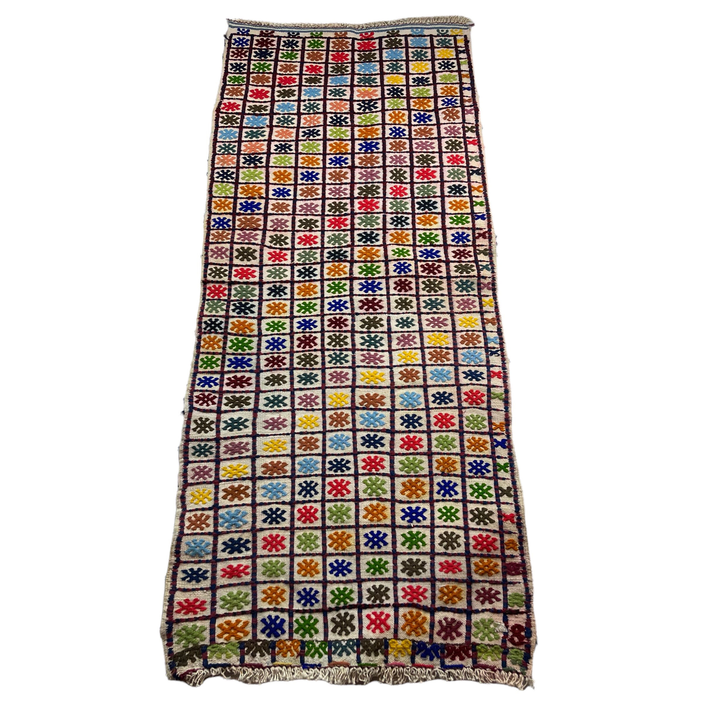 Vintage turkish kilim runner, 137 x 58 cm