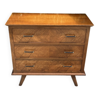 Vintage chest of drawers with compass feet