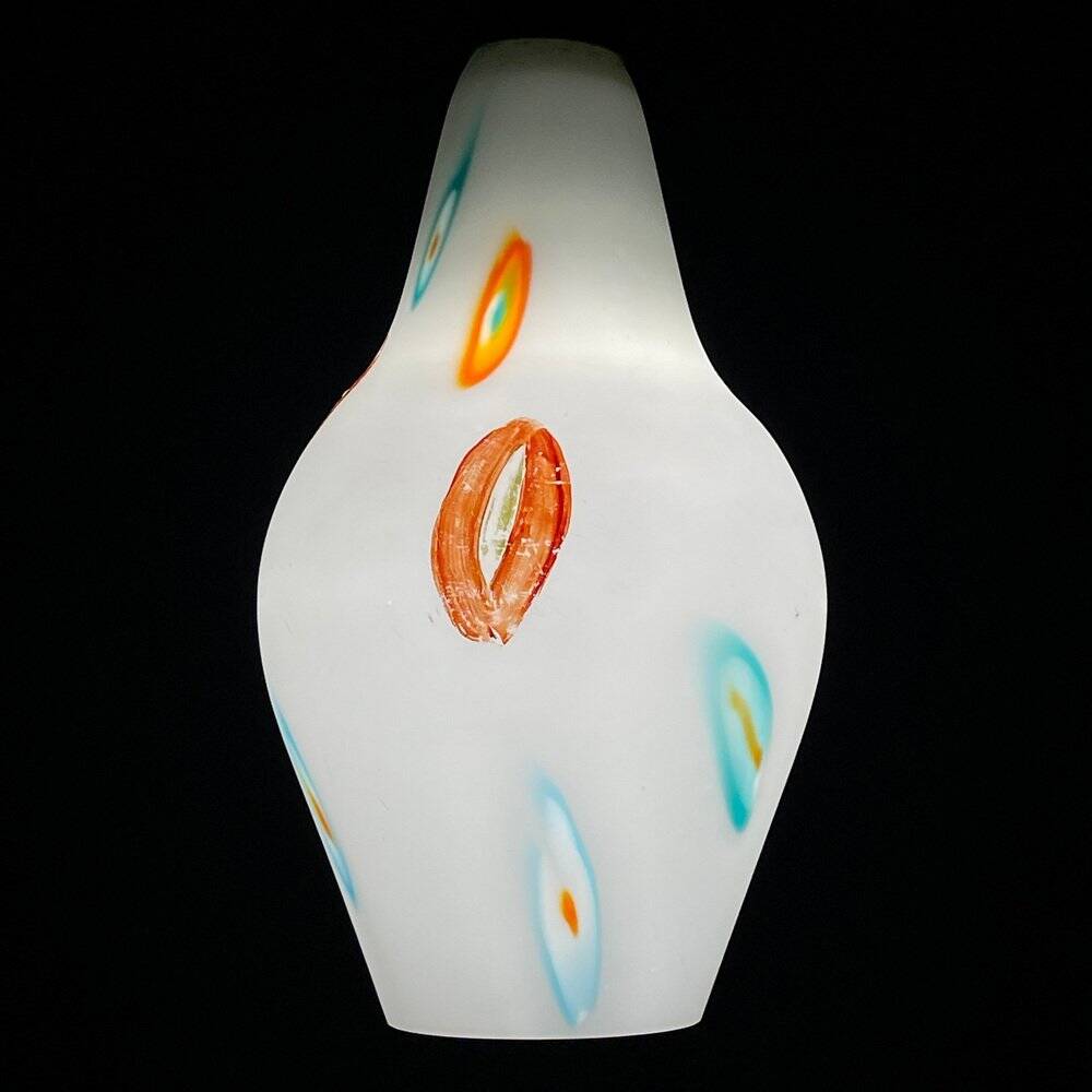 Mid-century opaline glass suspension by Murano from Stilnovo, 1950s.