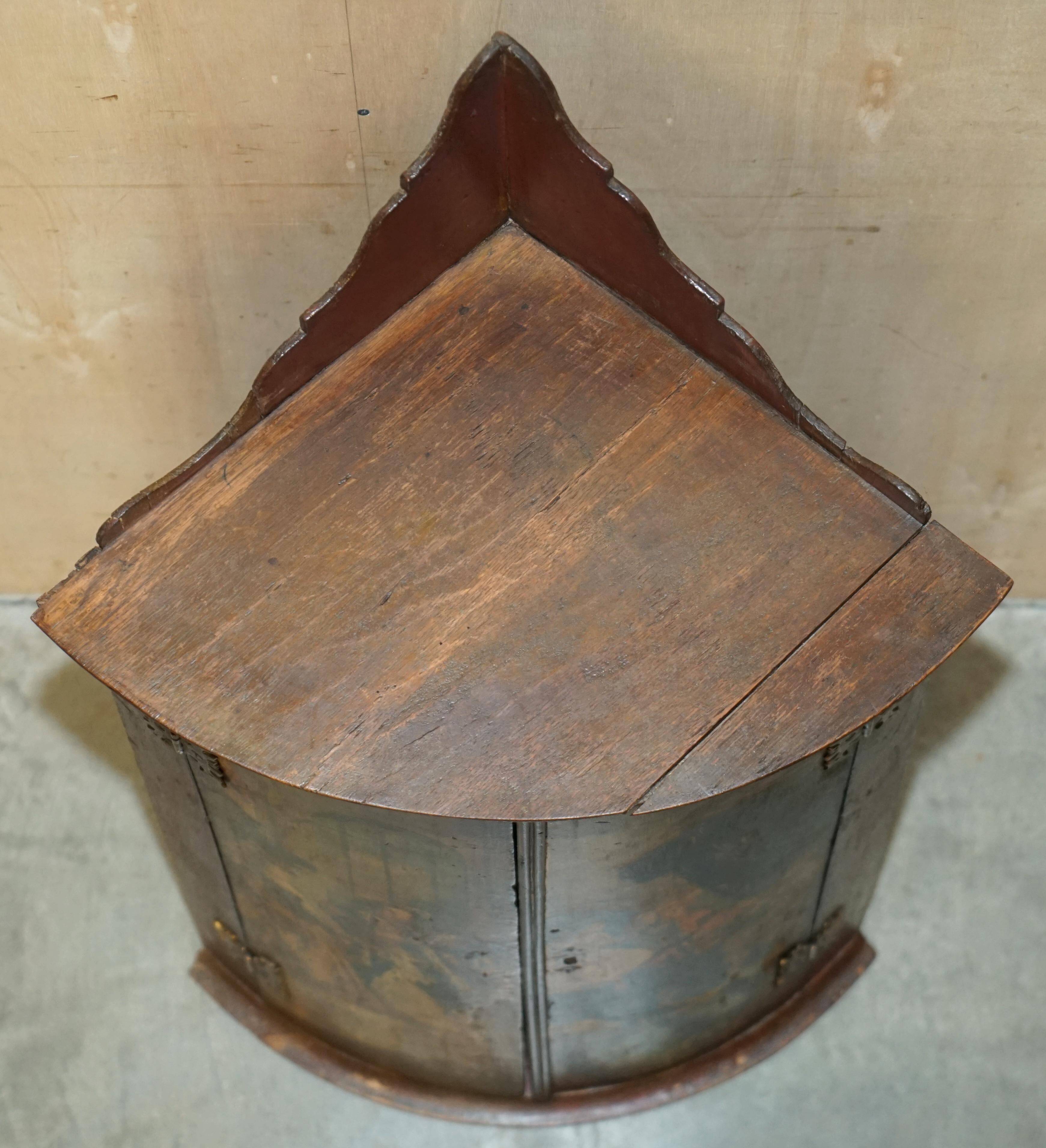 Pair of polychrome corner cabinets George I circa 1700