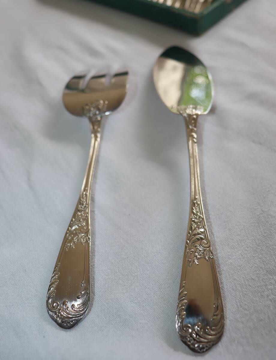 Silver-plated fish service by Ravinet d'Enfert