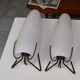 Pair of wall lamps louis kalff opaline wired metal