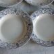 Lot of 6 hollow plates earthenware Creil Montereau décor Marie Louise