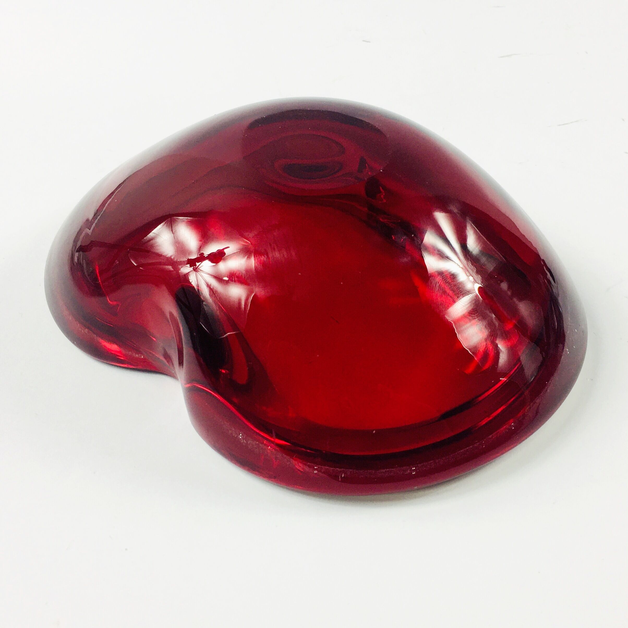 Large Murano Sommerso Glass Bowl or Catch-All / Vide Poche, Italy, 1960s