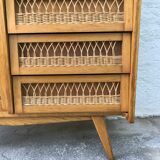 Rattan chest of drawers