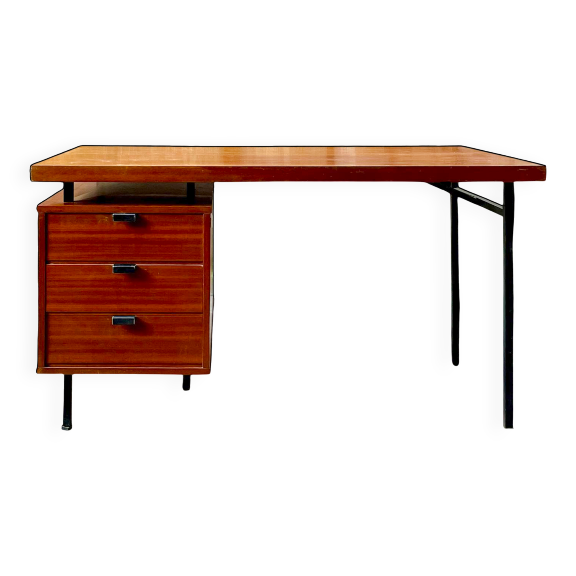 Desk with drawers by Jacques Hitier published by Charron