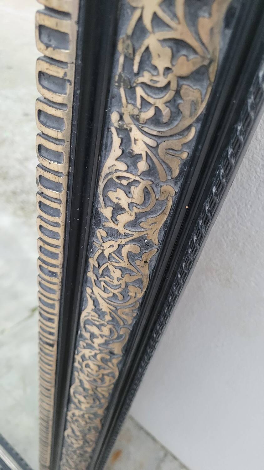 Louis Philippe Napoleon III mirror in decorated gilded wood - 1m70