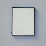 Blue Coloured and Mirrored Glass Wall Mirror, Italy, 1960s