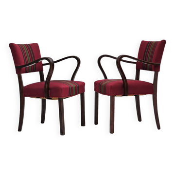 1950s, pair of Danish armchairs