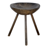Tabouret à lait en chêne, années 1900