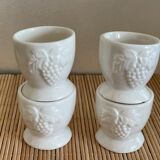 4 porcelain shells decoration grape bunch