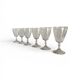 6 antique engraved glasses for wine or water.