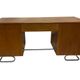 Bureau tubulaire de style Bauhaus du milieu du siècle, design des années 40 en chêne