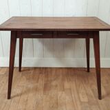 Vintage desk feet compass solid oak