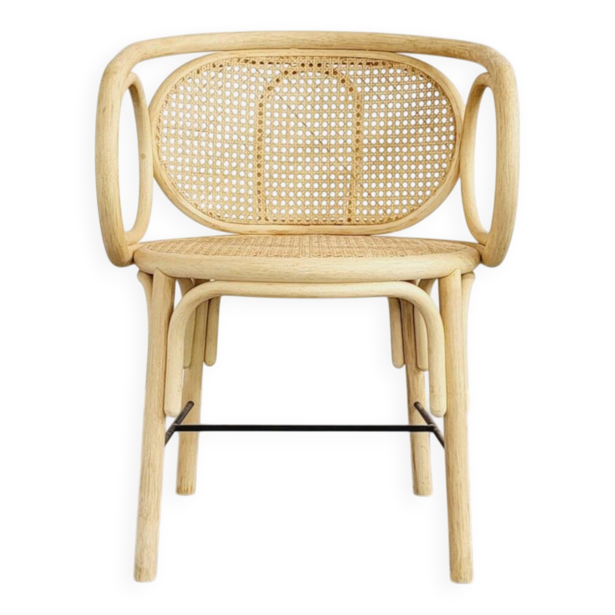 Fauteuils en rotin et cannage, set de 2