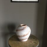 Vase art deco en faïence signé Odyv